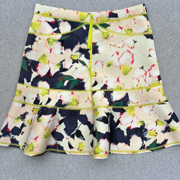 J.Crew Neoprene Scuba Surf Skater Floral Print Skirt - Picture 9 of 9